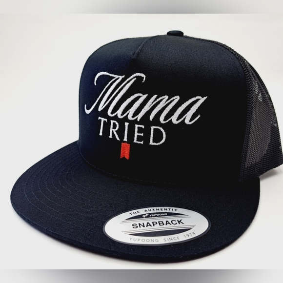 Mama Tried Retro Vintage Style American Embroidery Western Fashion Trucker Hat - Picture 3 of 15